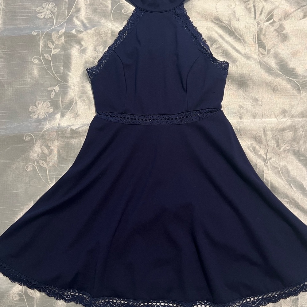 LuLu’s Reach Out My Hand Navy Skater Dress - Picture 3 of 7